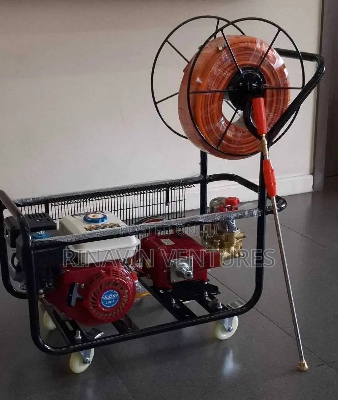 Aico Japan Trolley Sprayer Petrol 8hp Engine With Hose Reel