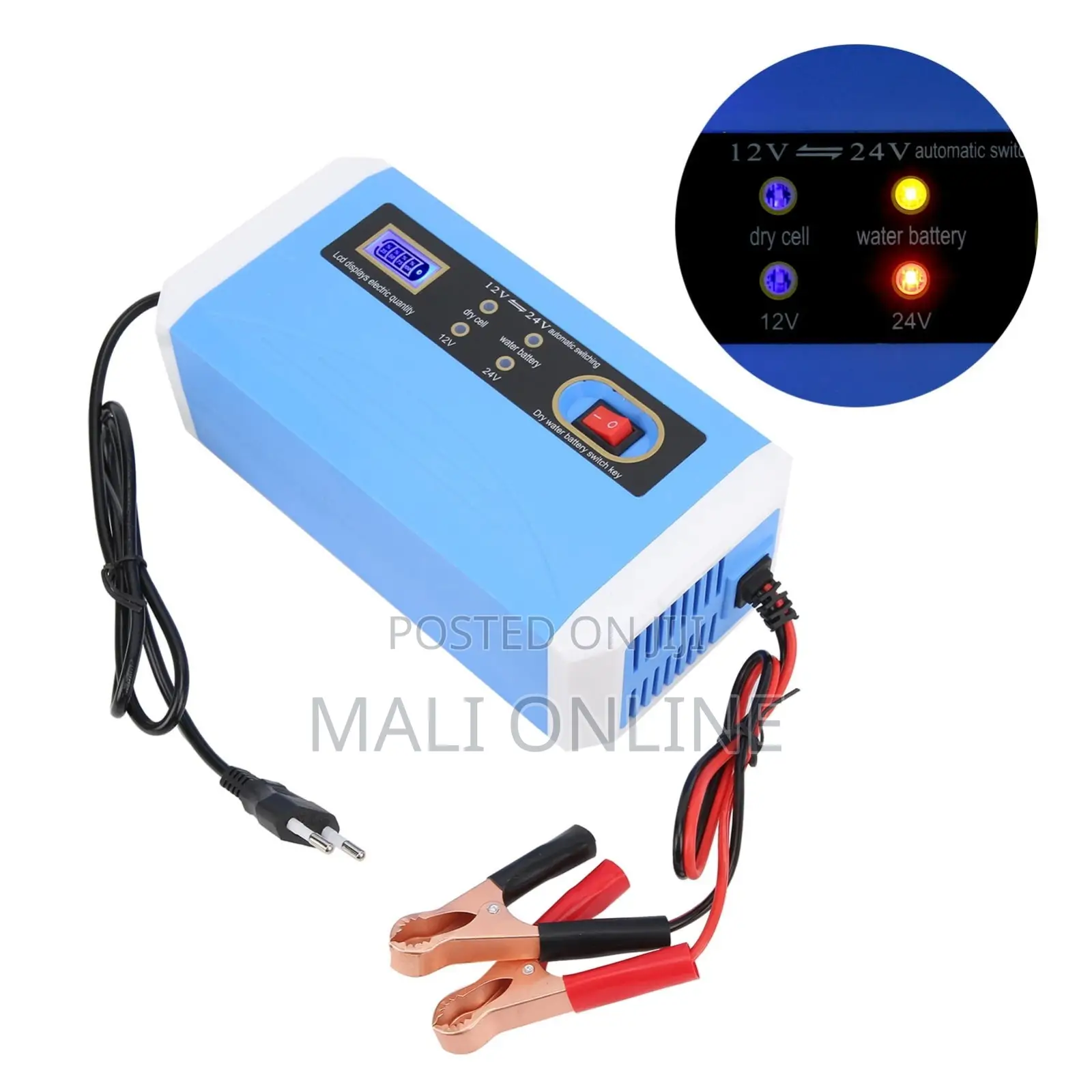 10a Smart Battery Charger 3 Stage Fast Auto Charger 12/24v LCD Display