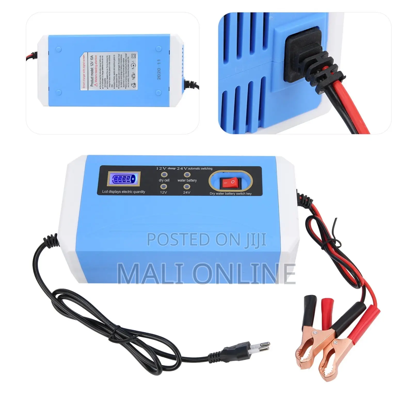 10a Smart Battery Charger 3 Stage Fast Auto Charger 12/24v LCD Display