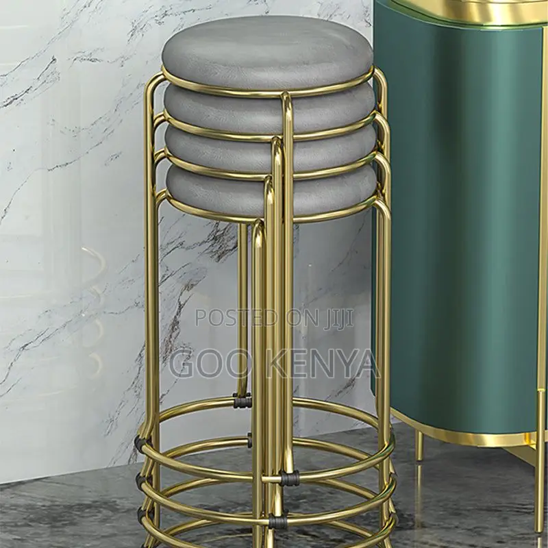 Kitchen Stool;Premium Round Upholstered Stool With Comfortable Padding