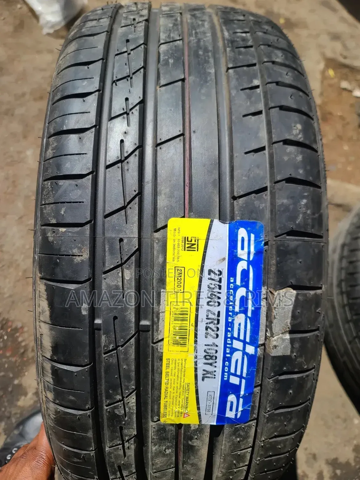 275/40 R22 Accelera Tyres 108y X/L Made in Indonesia