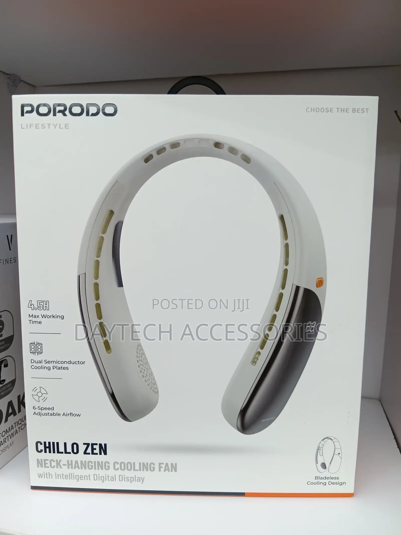 Porodo Lifestyle Chillo Zen Neck Fan Semiconductor Cooling Plates.
