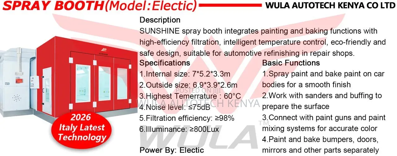 Precision Auto Body Spray Paint Booth With Power Heaters Sunshine