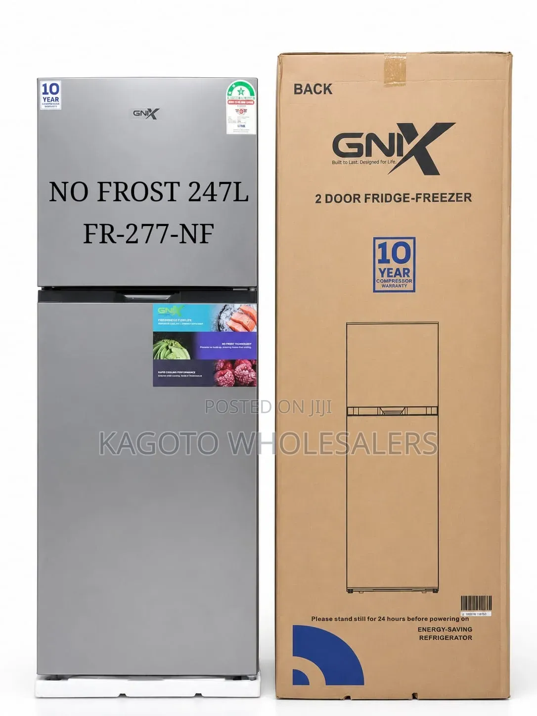 Gnix No Frost 247l Fr-277-Nf Double Door Refrigerator