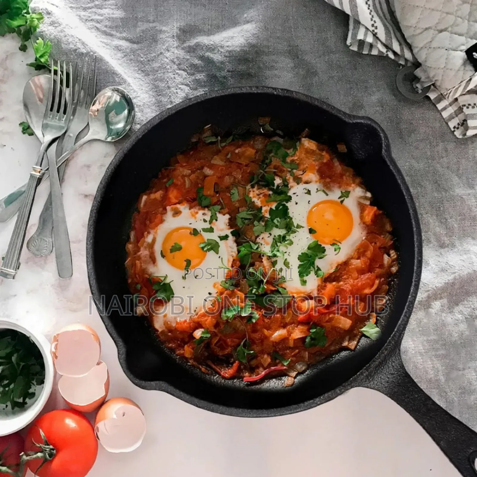 3pcs Non Stick Cast Iron Pan Set.