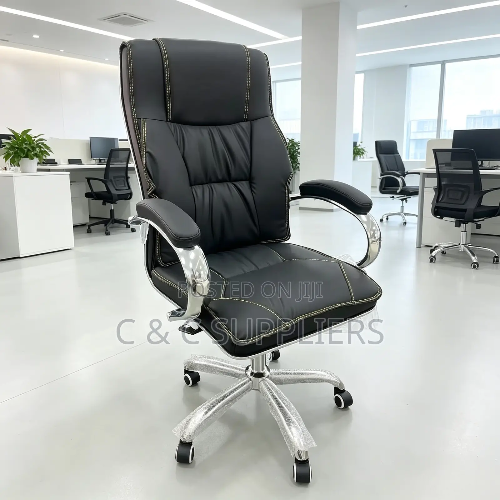 Office Leather Swivel Chair.