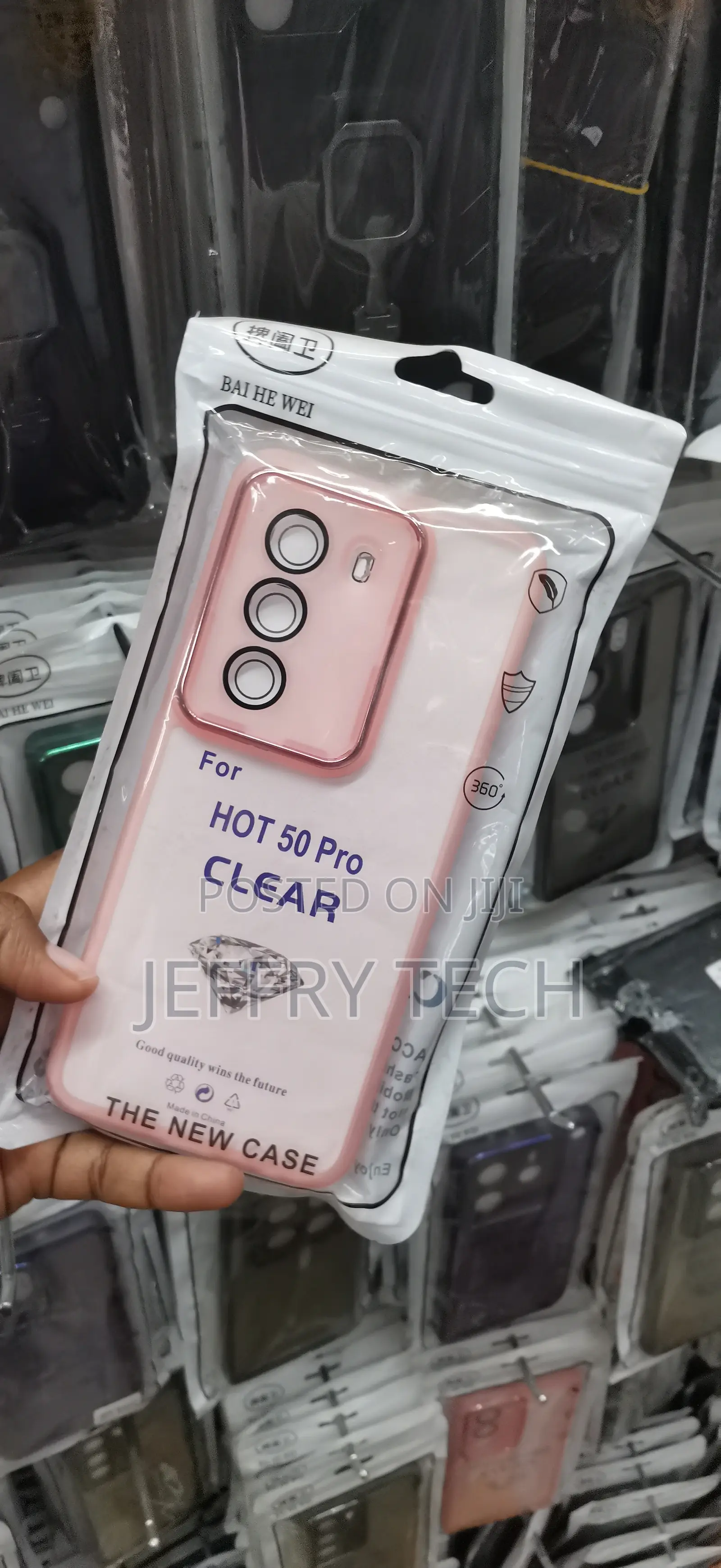 Infinix Hot 50 Pro Pink Clear Protective Phone Case