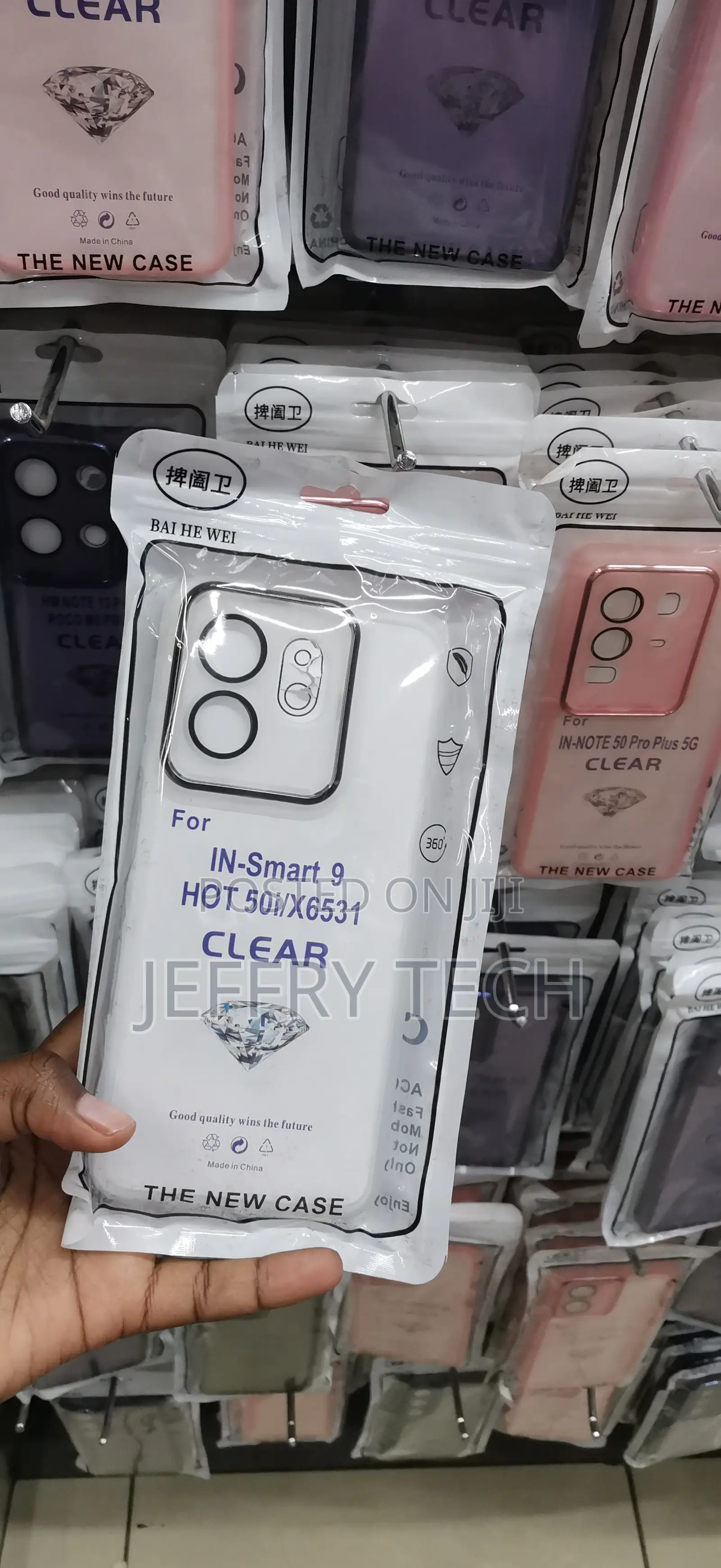 Infinix Smart 9 Clear Back Stylized With a Diamond Graphic Cover