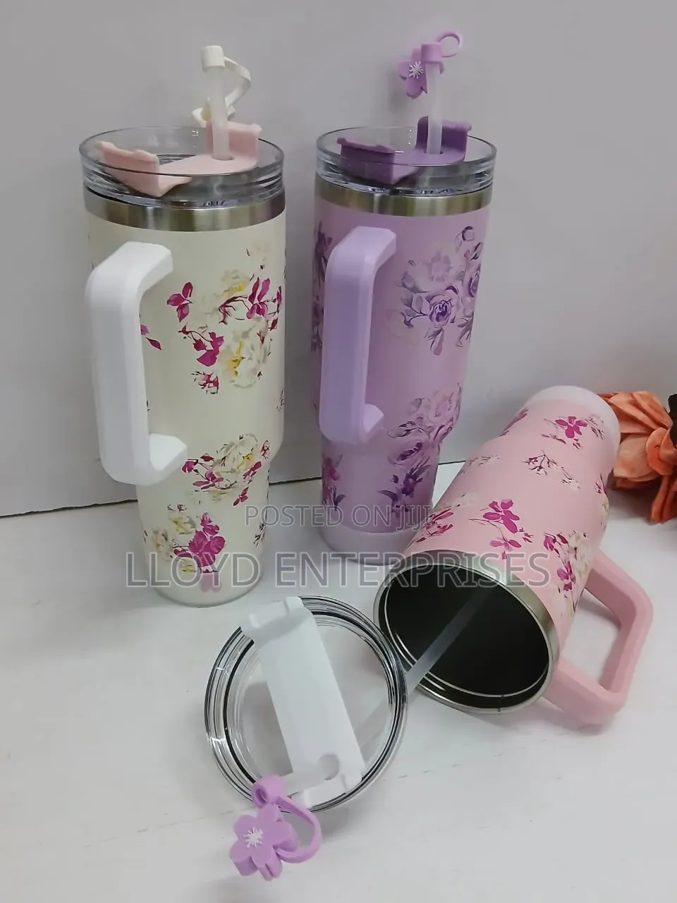 Stanley Mug Stainless Steel Large Capacity Cup With Plastic Straw