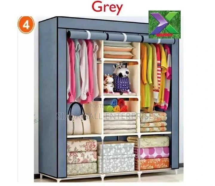 3 Column Metallic Wardrobe,Heavy-Duty Steel Storage