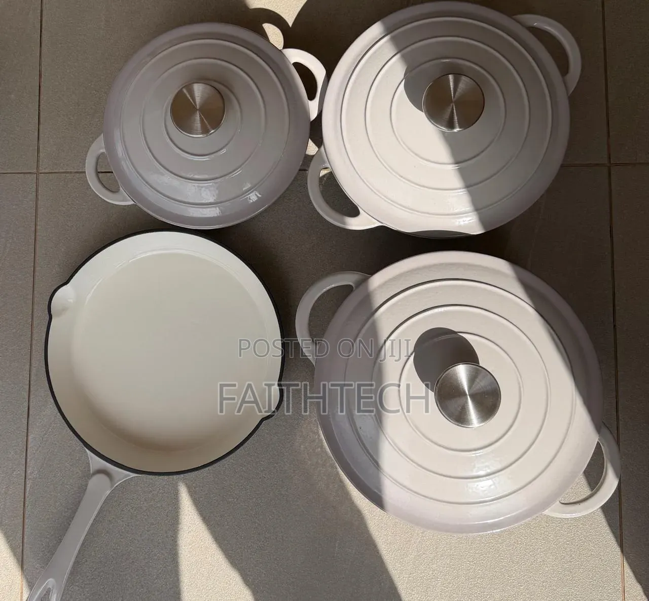 7pcs Raw Cast Iron Cookware Good Quality