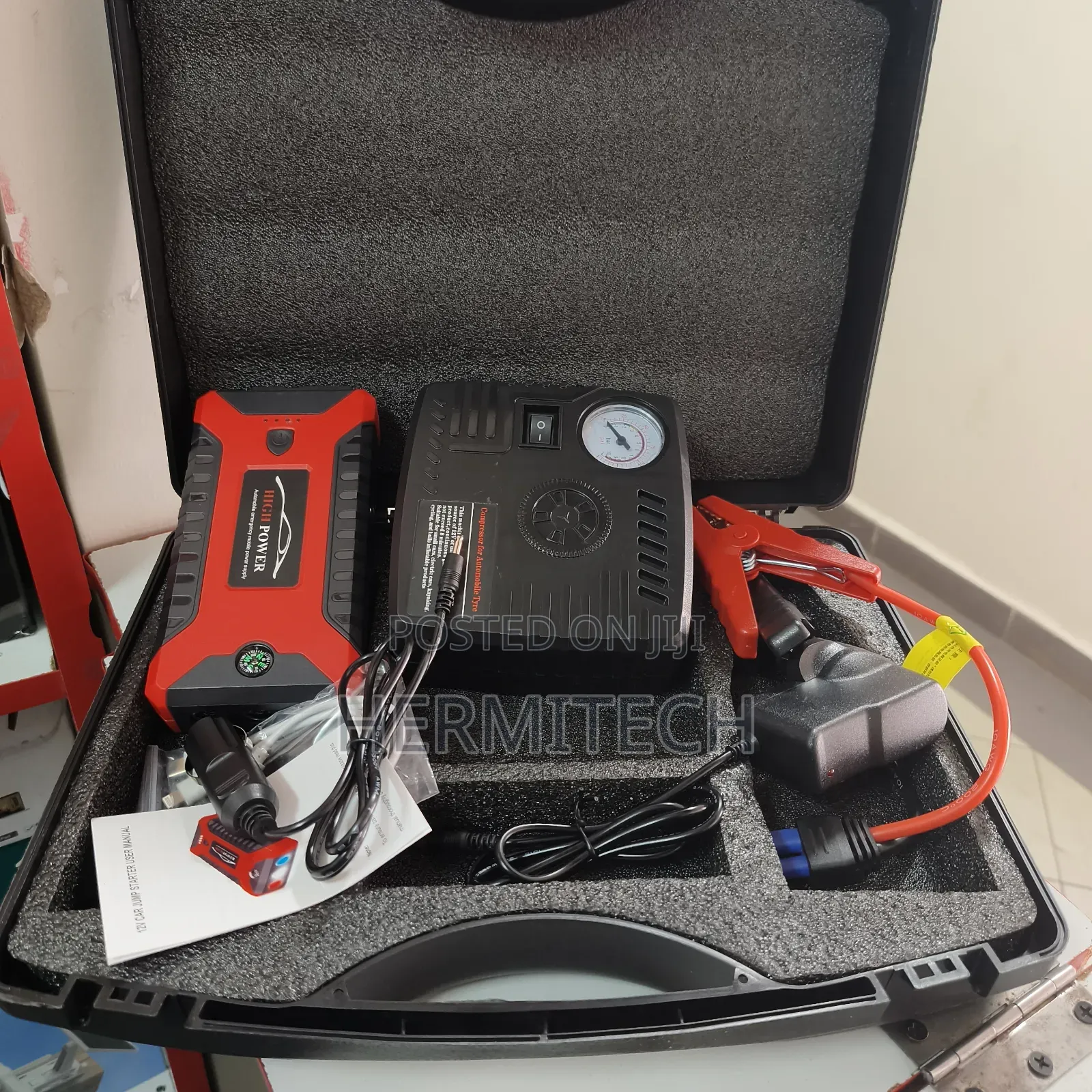 Jump Starter Kit 99800mah Battery+Compressor