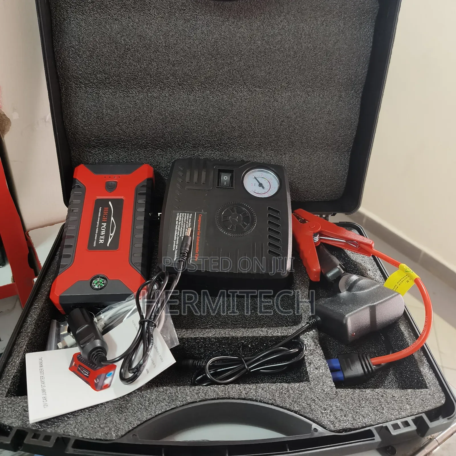 Jump Starter Kit 99800mah Battery+Compressor