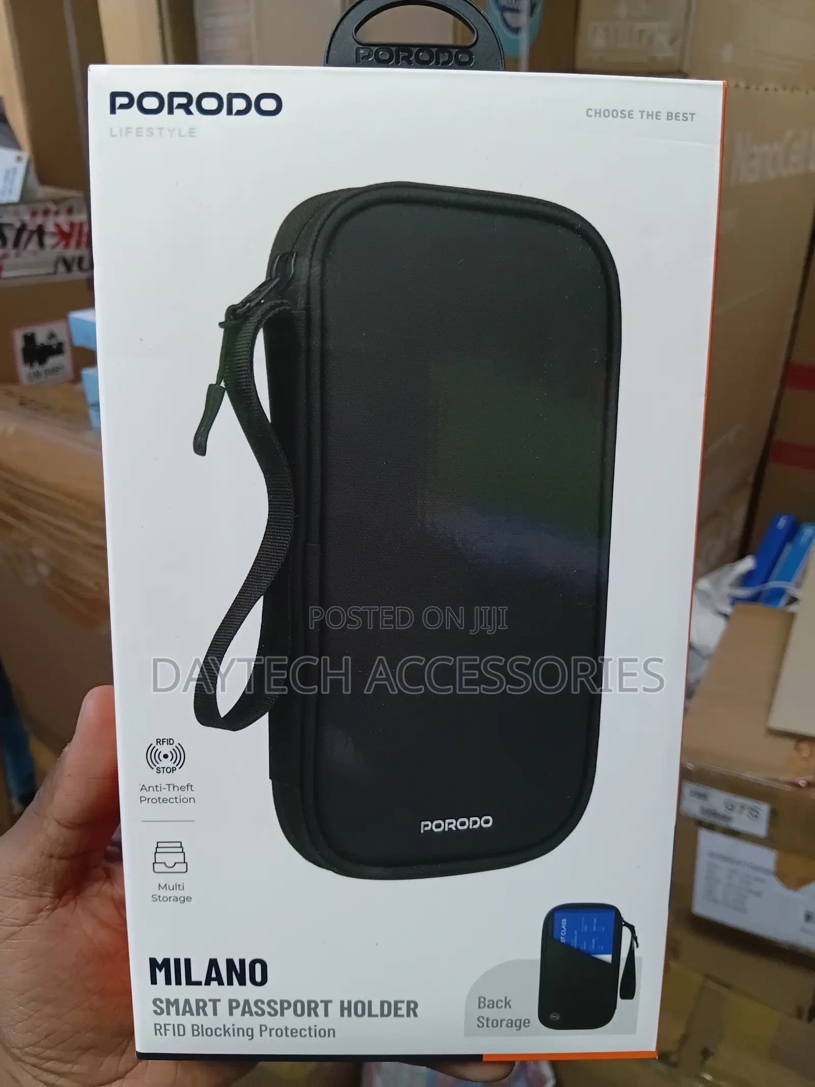 Porodo Milano Smart Passport Holder Rfid Blocking Protection