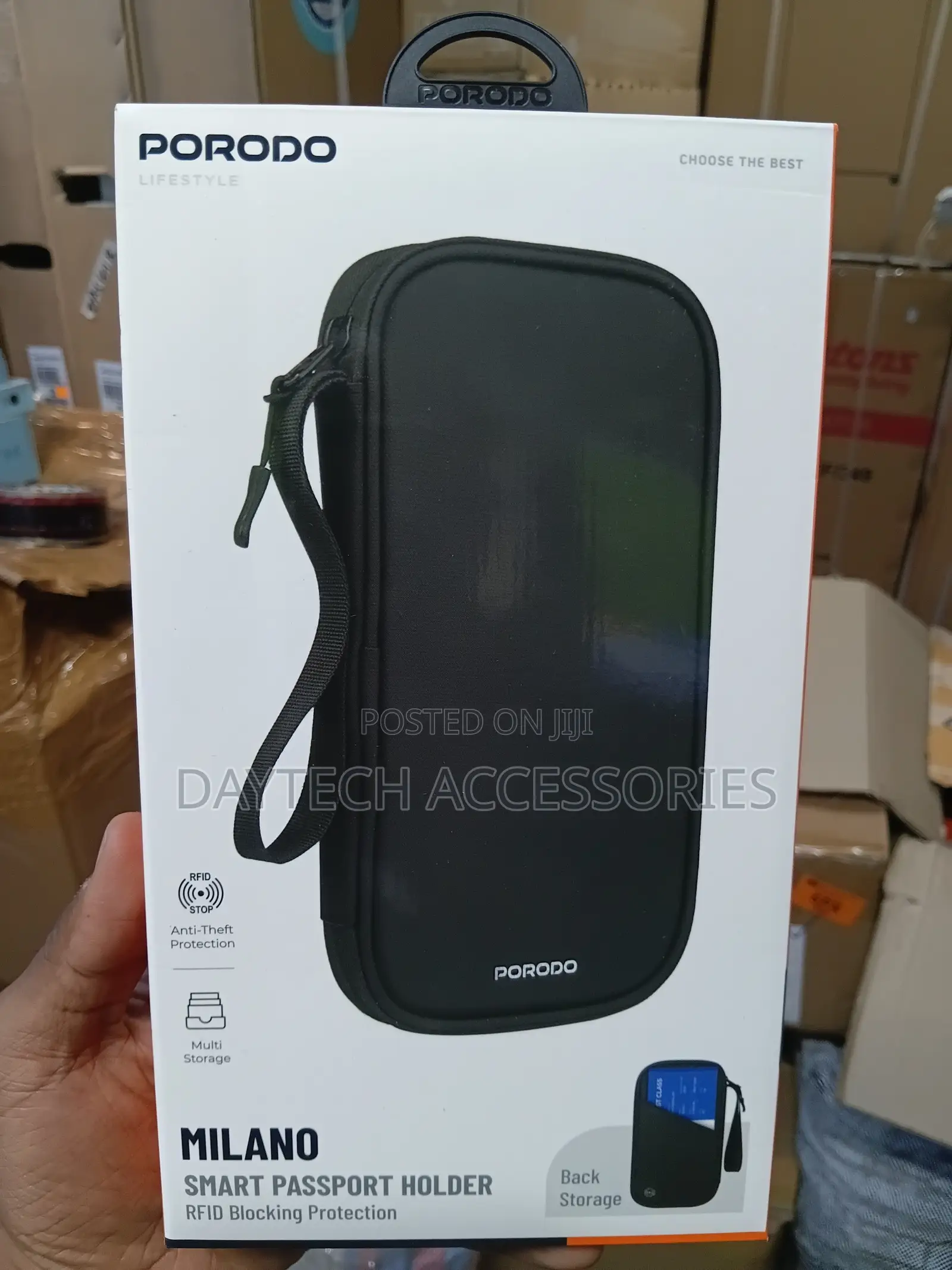Porodo Milano Smart Passport Holder Rfid Blocking Protection