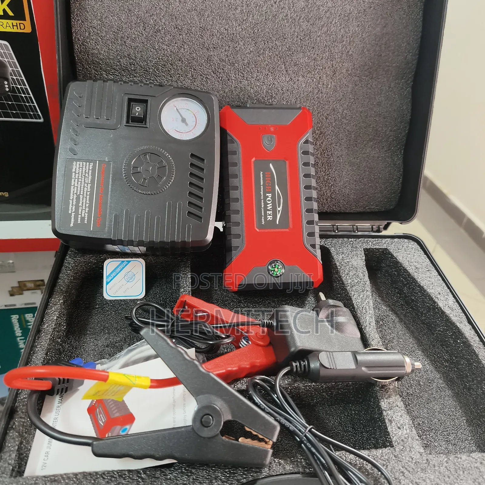 High Power Kit Jump Starter Kit With Compressor and 99800mah Battery