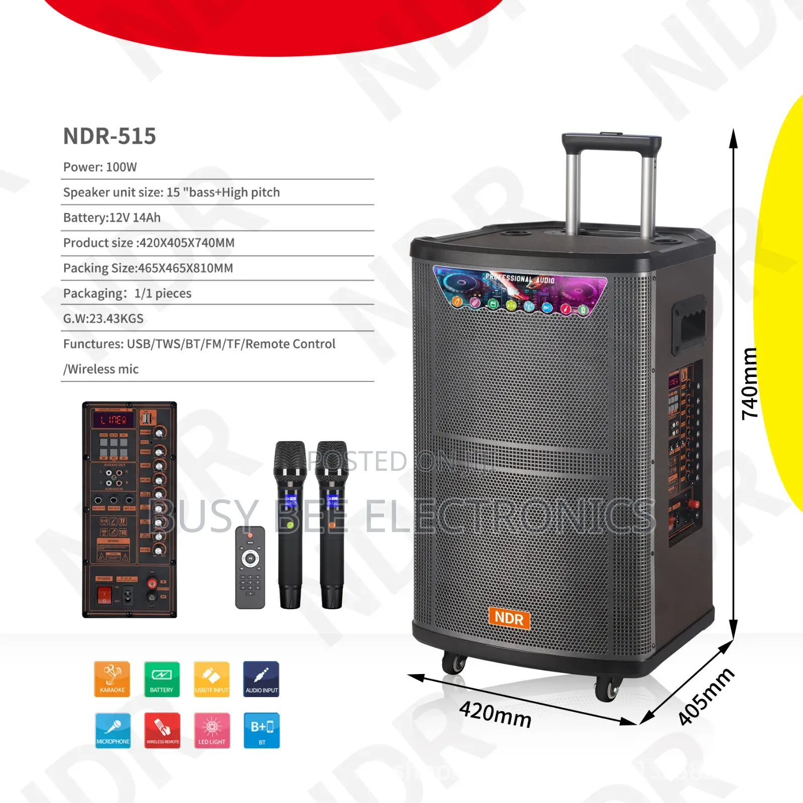NDR-515 Professional 15-Inch Speaker