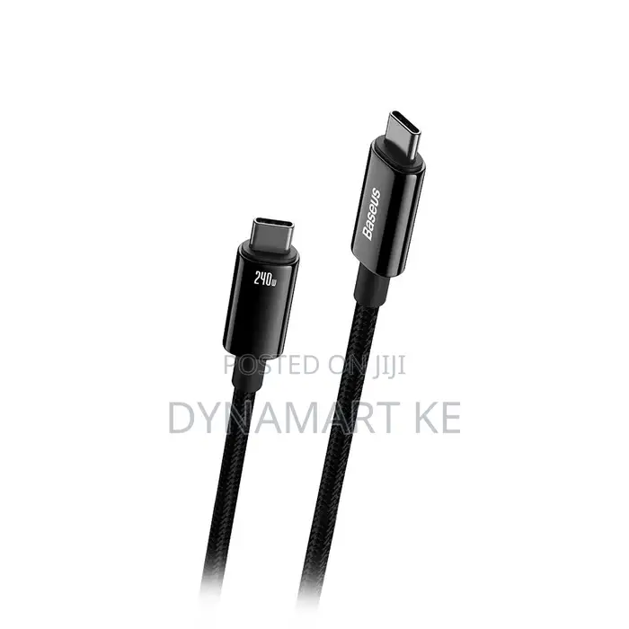 Baseus Usb-C Fast Charging Cable 240w 2m Pd3.1 E-Marker Chip 480mbps