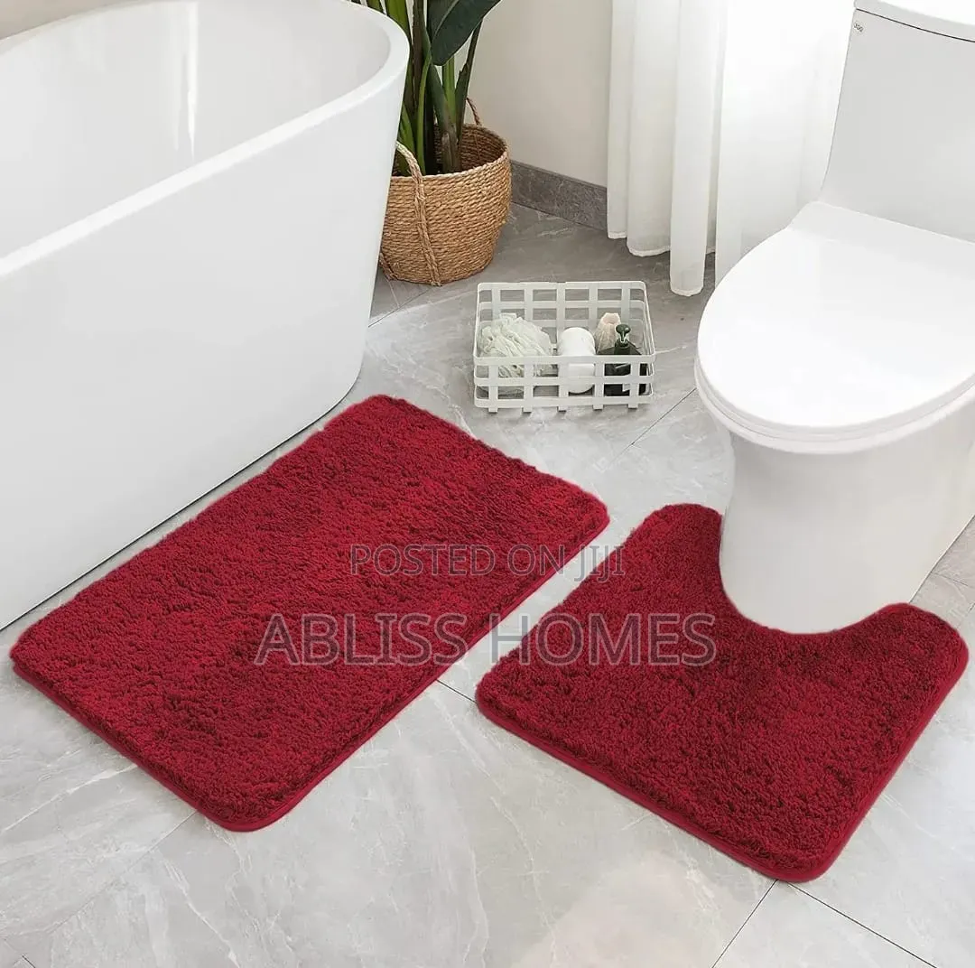 Thick Microfibre 2pc Bathmats/Toilet Mats