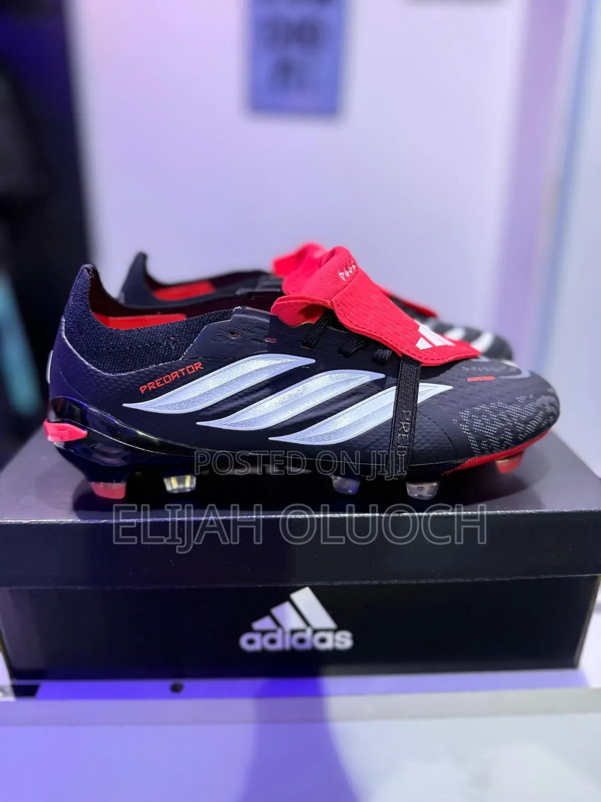 Adidas Predator Elite Fold-Over Tongue Fg Football Boots, Black White