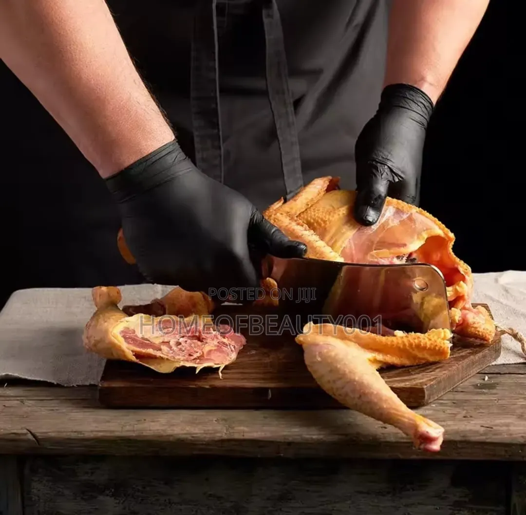 Food Grade Disposable Black Kitchen Gloves.