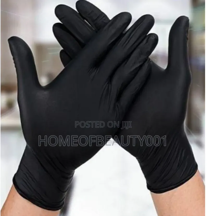 Food Grade Disposable Black Kitchen Gloves.