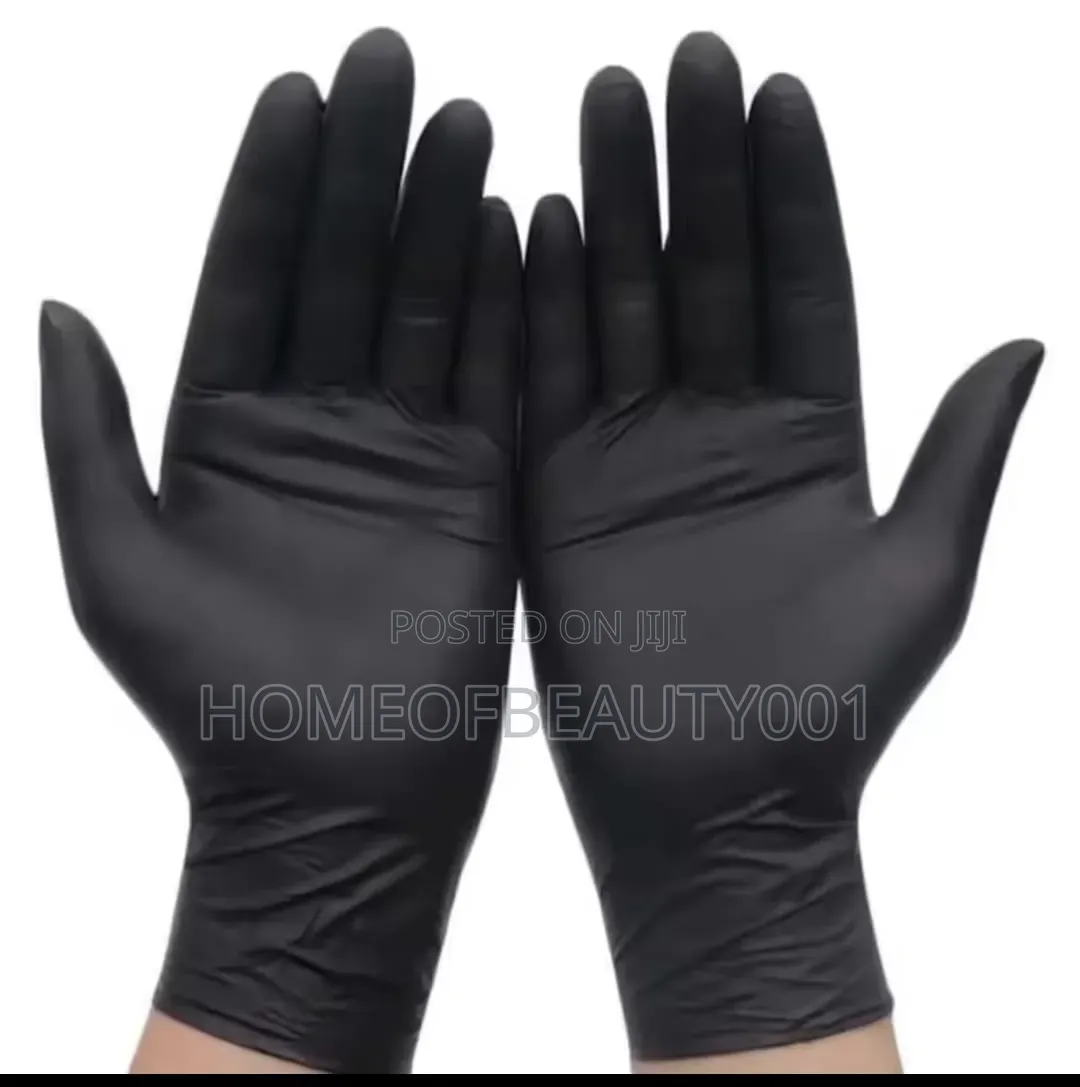 Food Grade Disposable Black Kitchen Gloves.