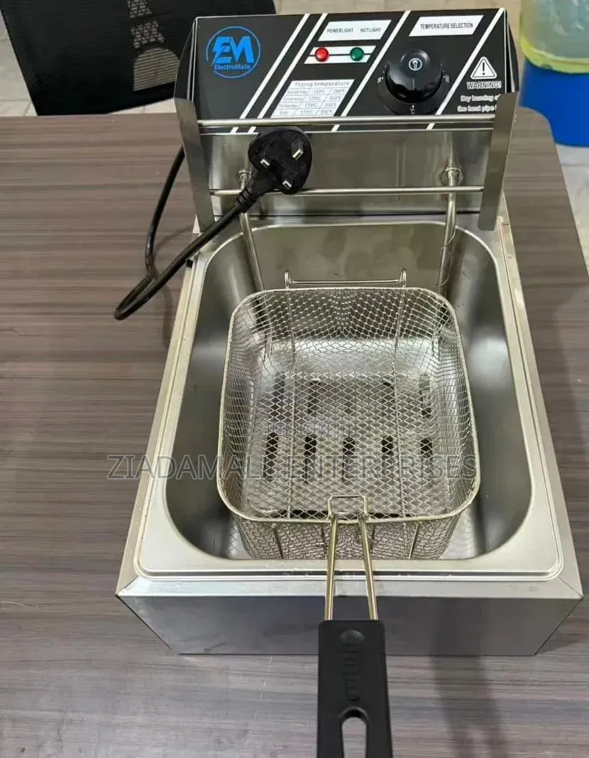 Electromate Single Deep Fryer 6 Litres,Durable Stainless-steel Constru