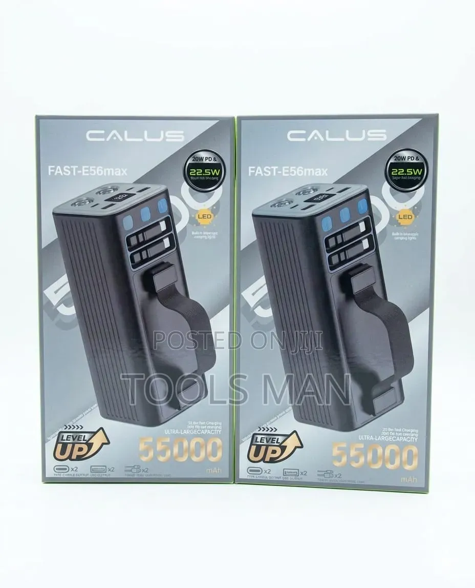 Calus 55000mah Power Bank 22.5w Fast Charging With Led Light.