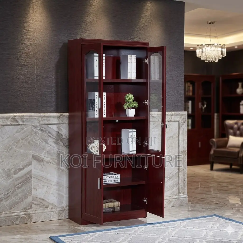 Office Cabinet; Mahogany Executive Cabinet With Two Doors