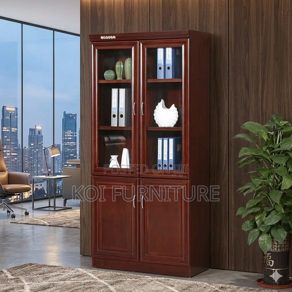 Office Cabinet; Mahogany Executive Cabinet With Two Doors