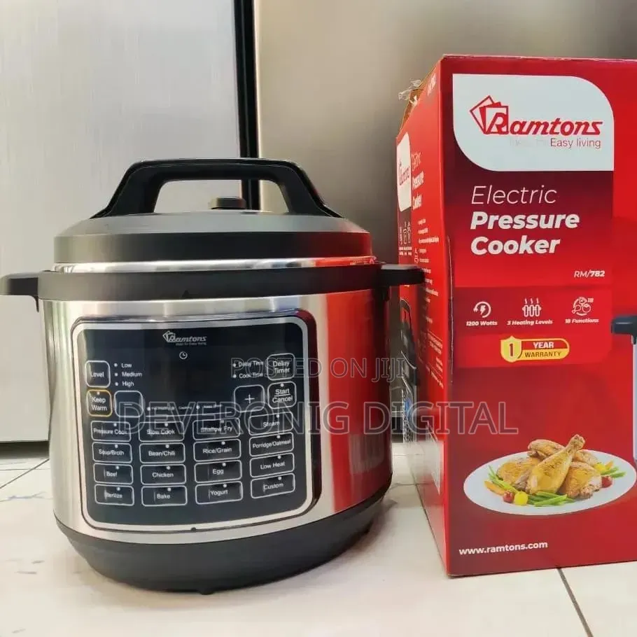 Electric Pressure Cooker 8litres Rm782 With 18 Cooking Functios At 1mk