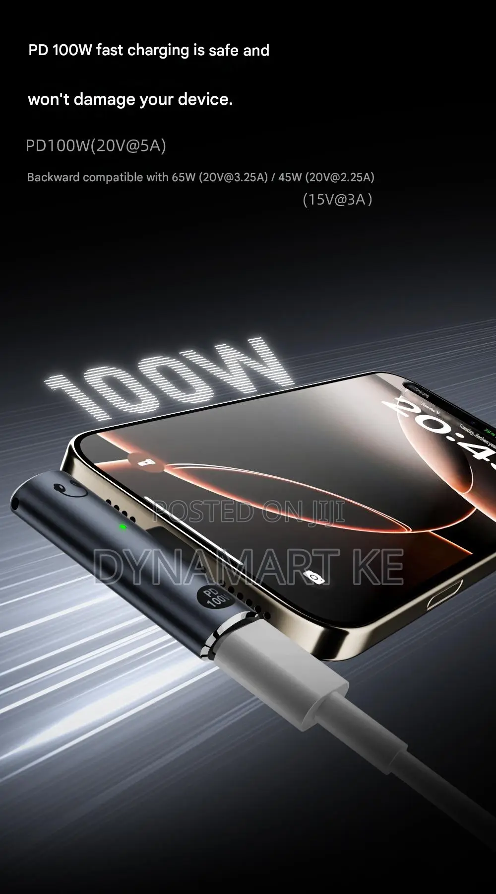 Usb Type C to 3.5mm Audio Adapter Pd 100w Fast Charging Dac for iPhone