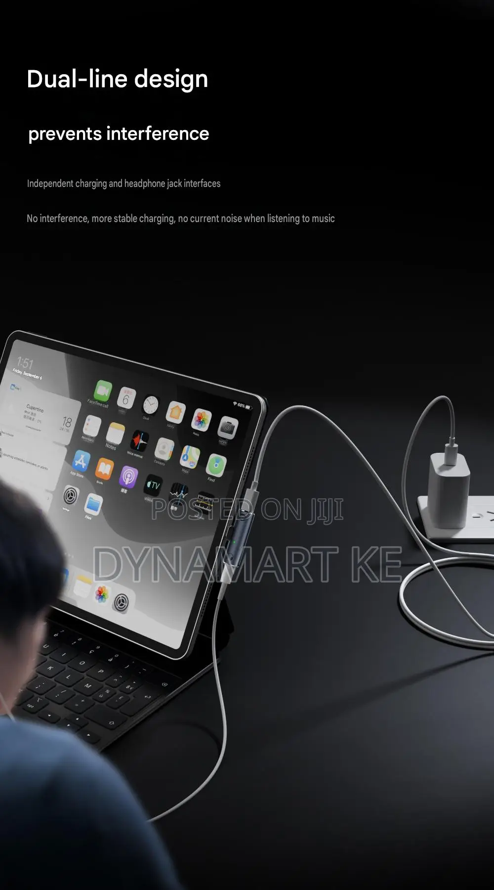 Usb Type C to 3.5mm Audio Adapter Pd 100w Fast Charging Dac for iPhone