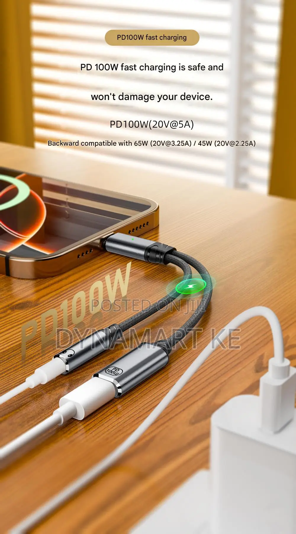 Type C To 3.5mm Aux Audio Cable Adapter Pd 100w Fast Charging Dac
