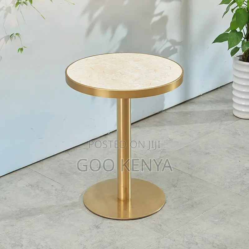 Dining Table; Elegant White Marble Dining Table for 4 People