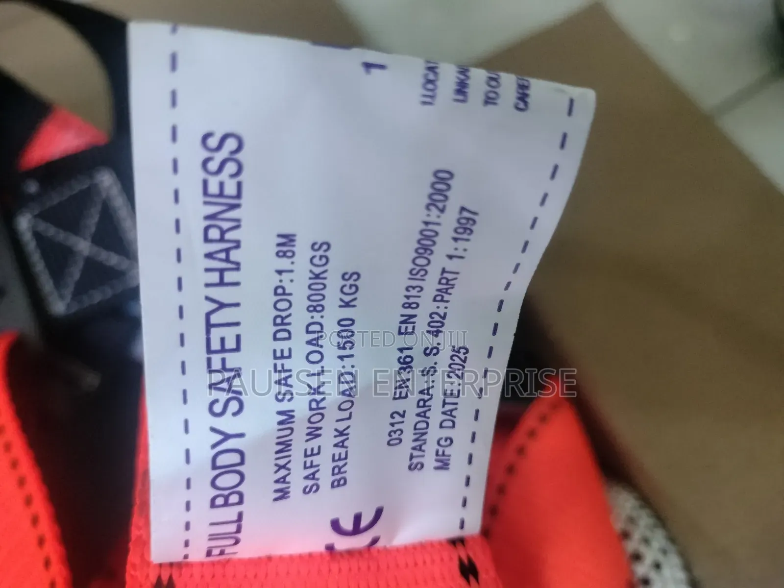 Full Body Safety Harness/Fall Arrest Harness/