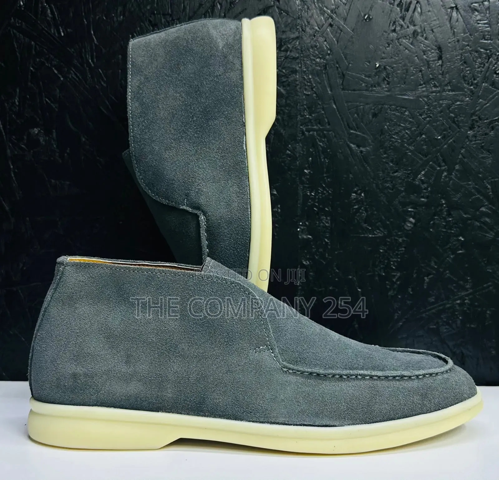 Quality Casual Leather Sued Loro Piano High Cut Shoes