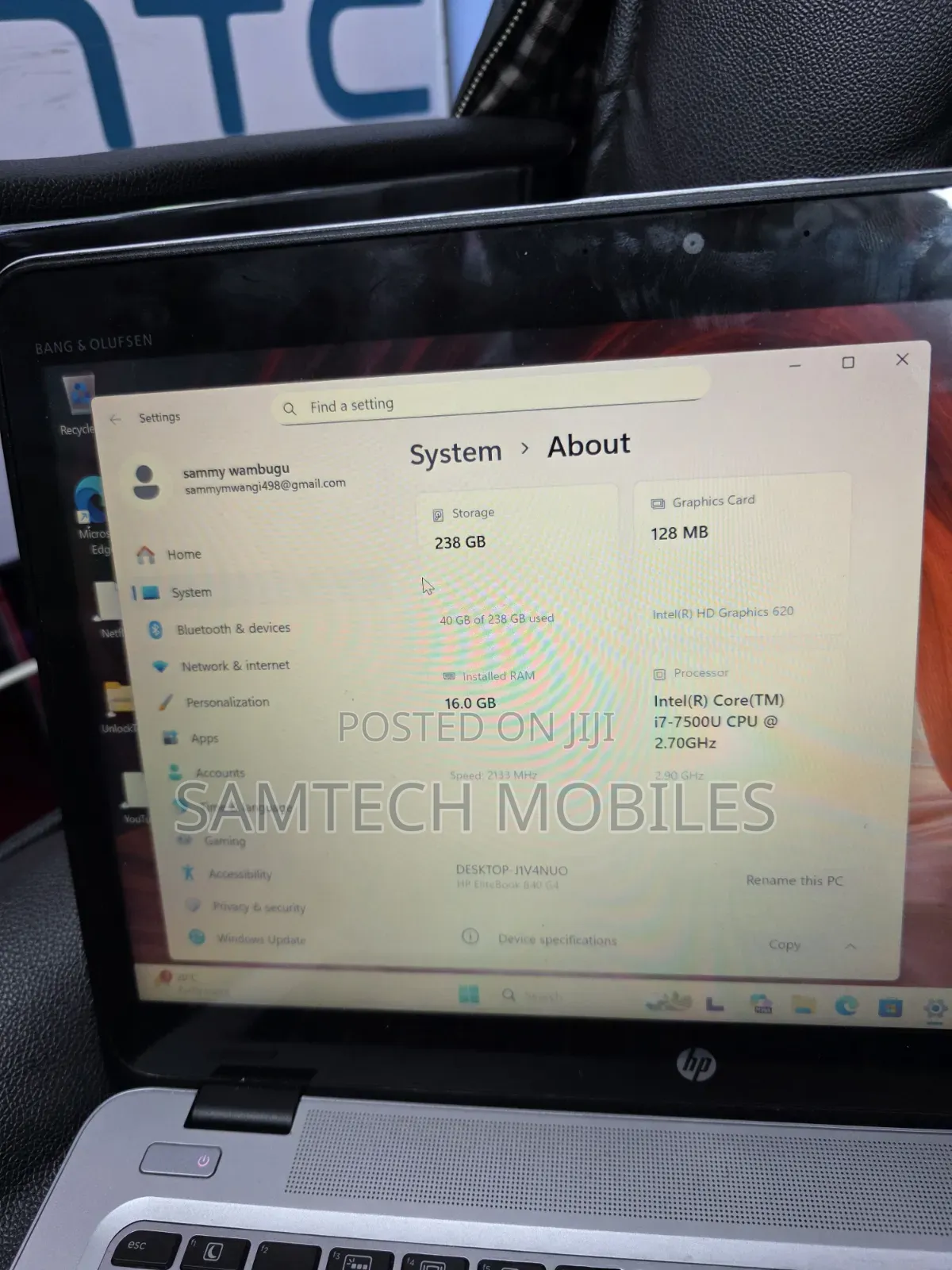 Laptop HP EliteBook 840 G4 16GB Intel Core i7 SSD 256GB