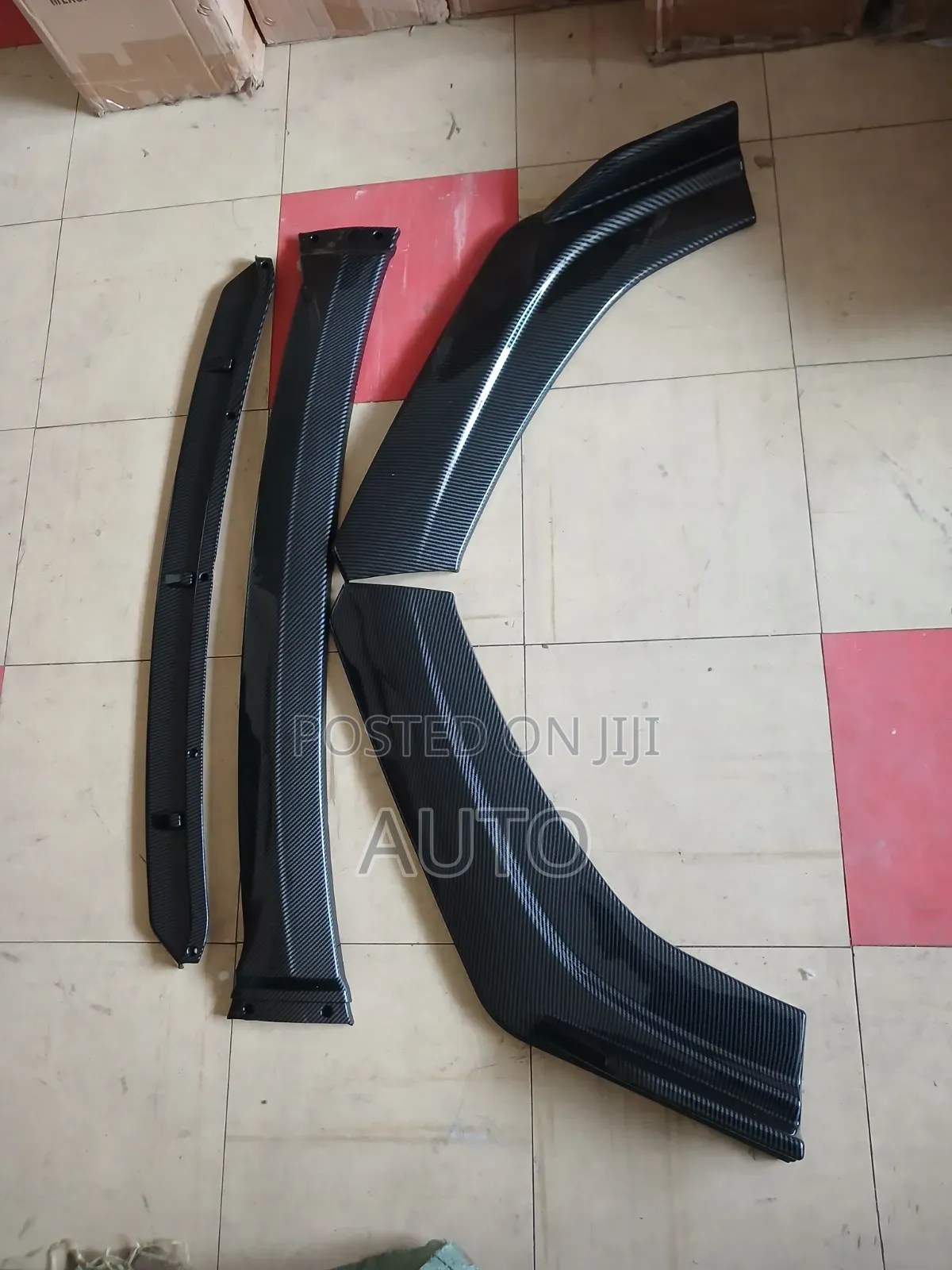 Universal Carbon Front Bumper Lip – Carbon Fiber Style Spoiler Lip