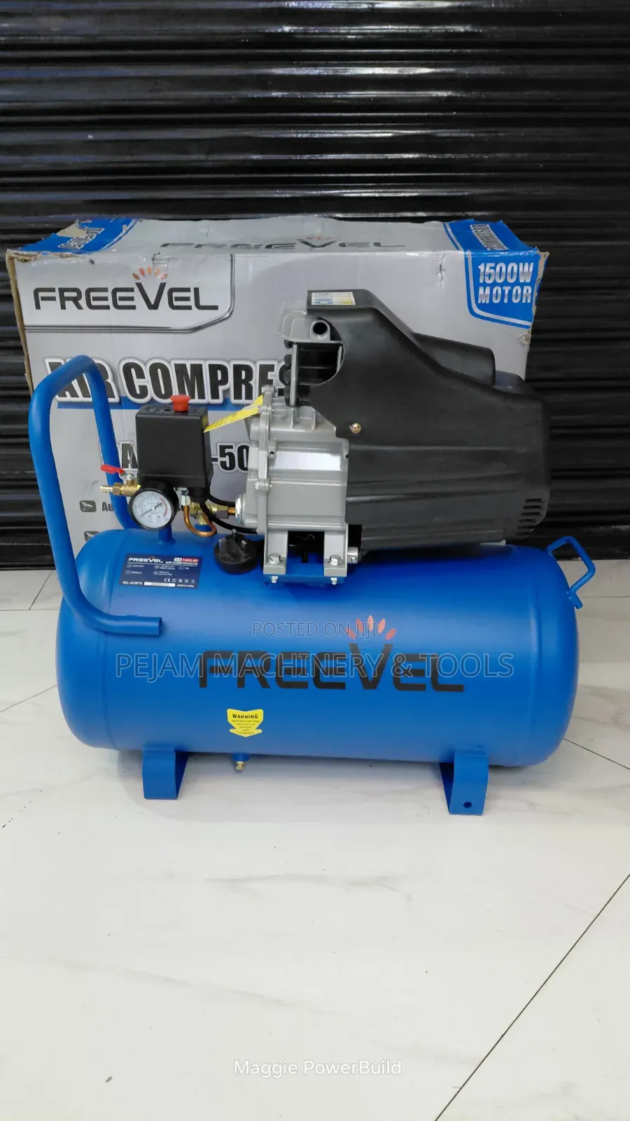 Freevel 50l 1500w/2hp Electric Direct Compressor 8 Bar