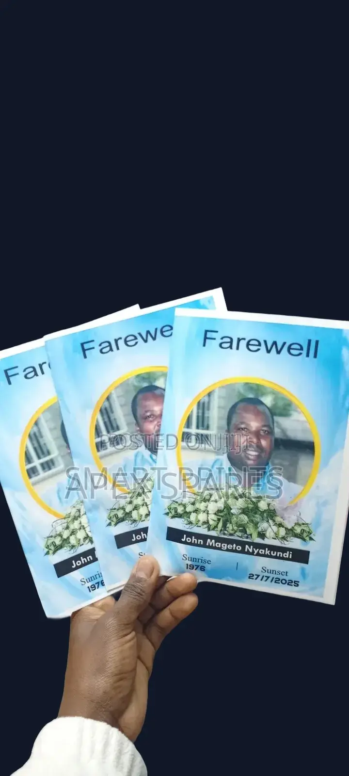 Eulogy Printing Available