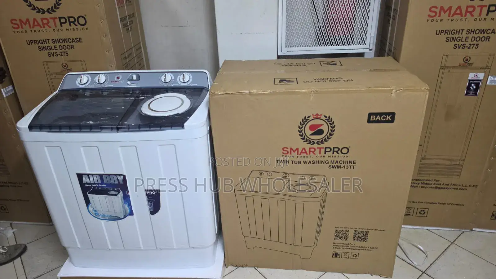 Smartpro 18kg Semi-Automatic Top Load Wash and Spin Washing Machine
