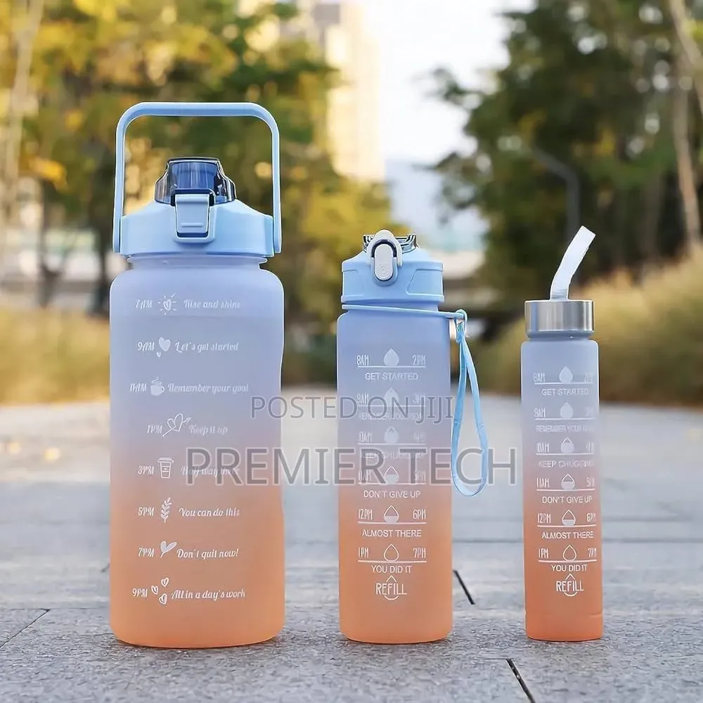 *3in1 Motivation Water Bottle Now Available in Black