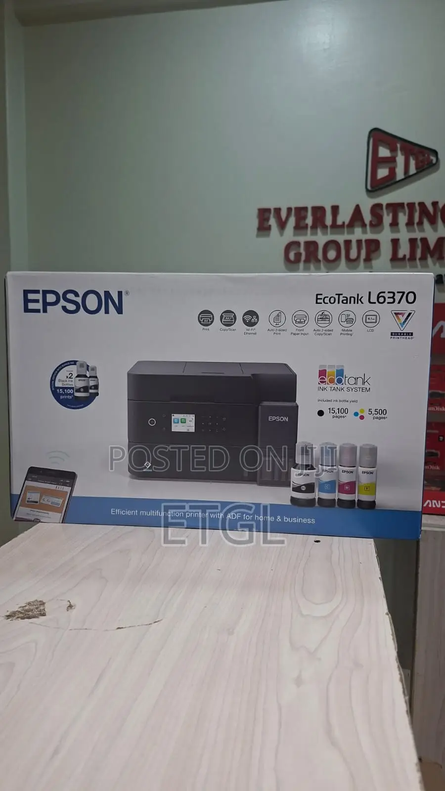 Ecotank L6370 A4 Multifunction Wi-Fi Ink Tank Printer