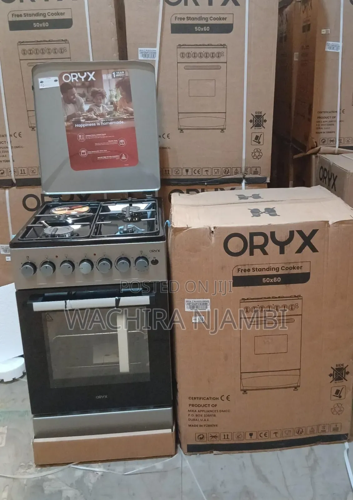Mika Oryx Standing Cooker 50cm X 60cm 3+1