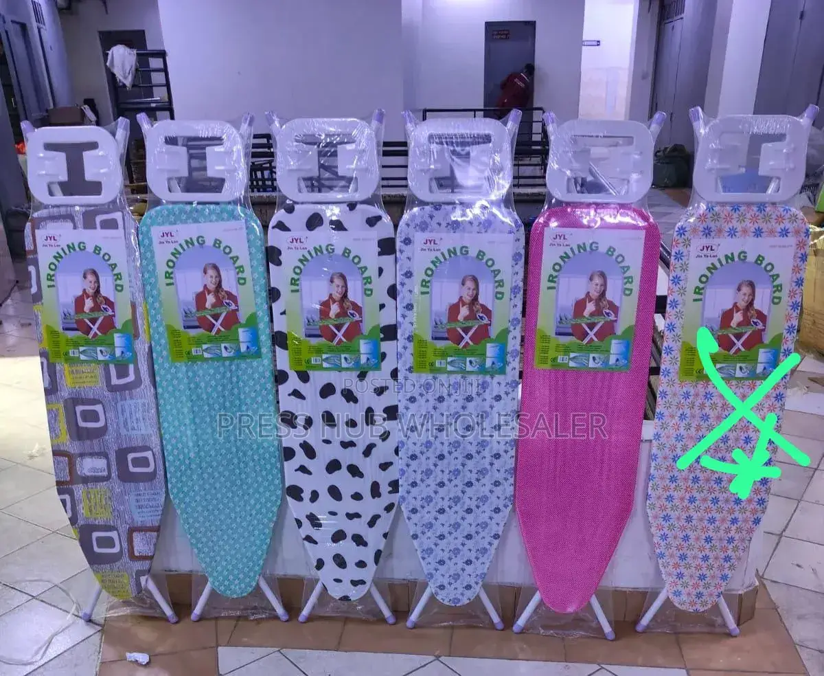 Foldable Ironing Board With Iron Rest - Assorted Prints