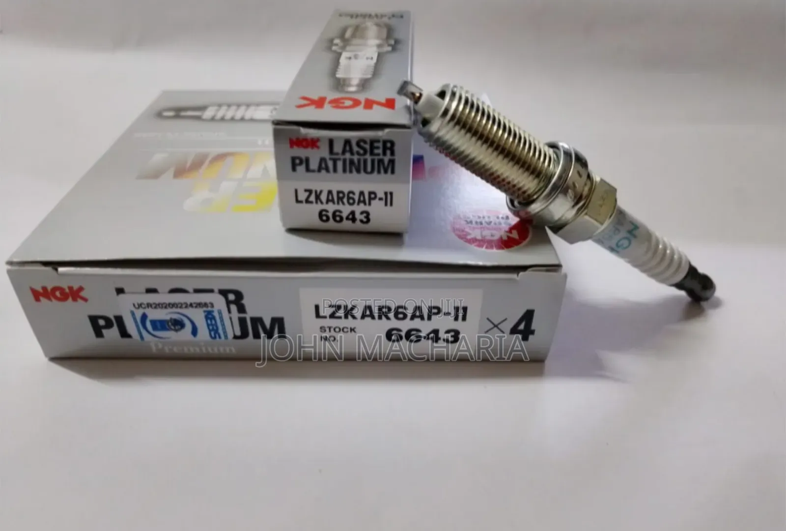 Genuine Laser Iridium Sparkplugs Part No Lzkar6ap - 11, 6643 Renault