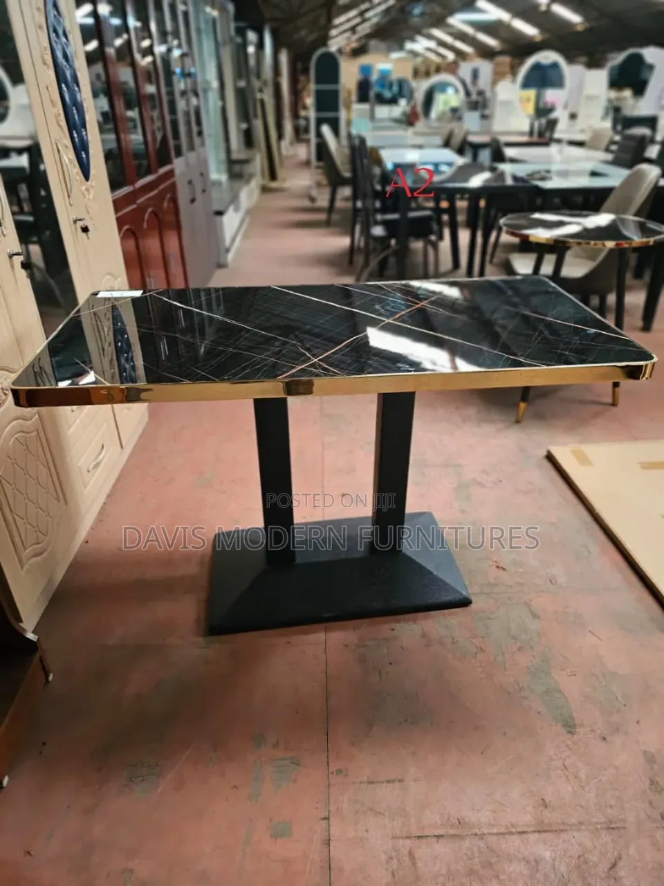 Glossy Marble -Top Dinning Table