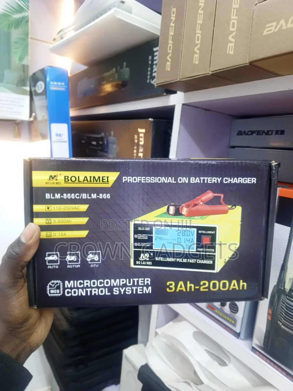 BLM-866c Smart Lead Acid Battery Charger 3ah to 200ah